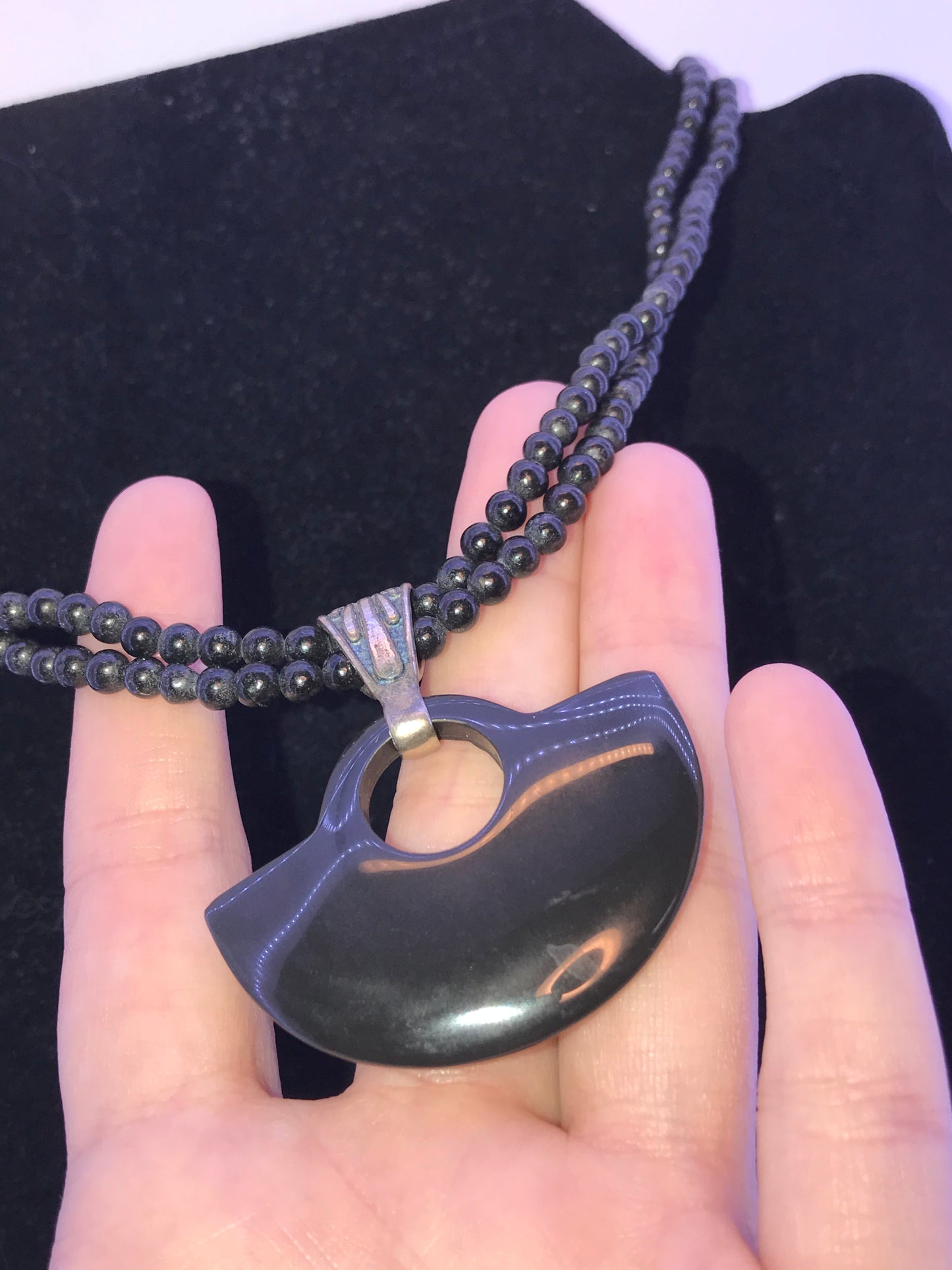 16" Black Obsidian Necklace