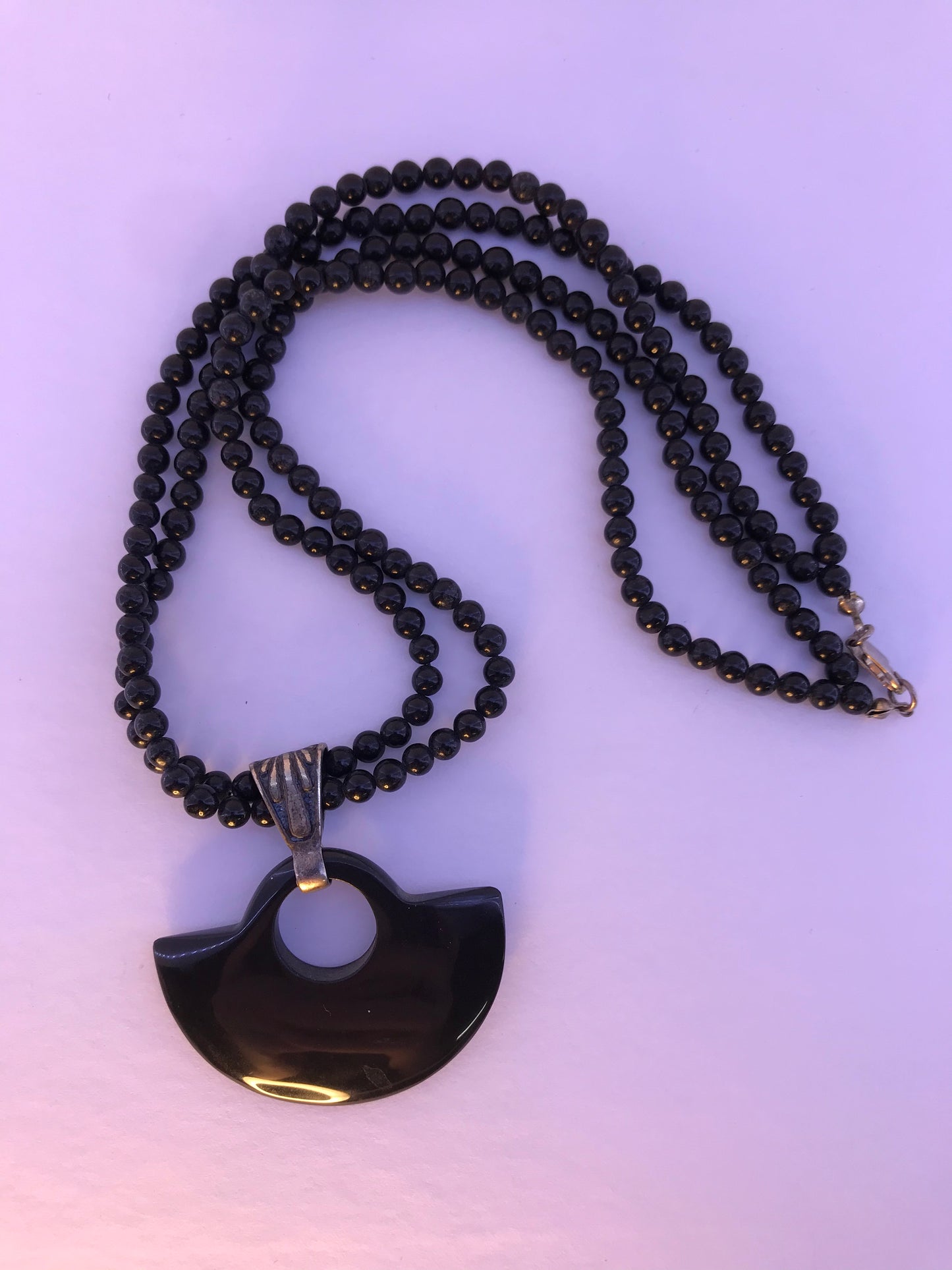 16" Black Obsidian Necklace