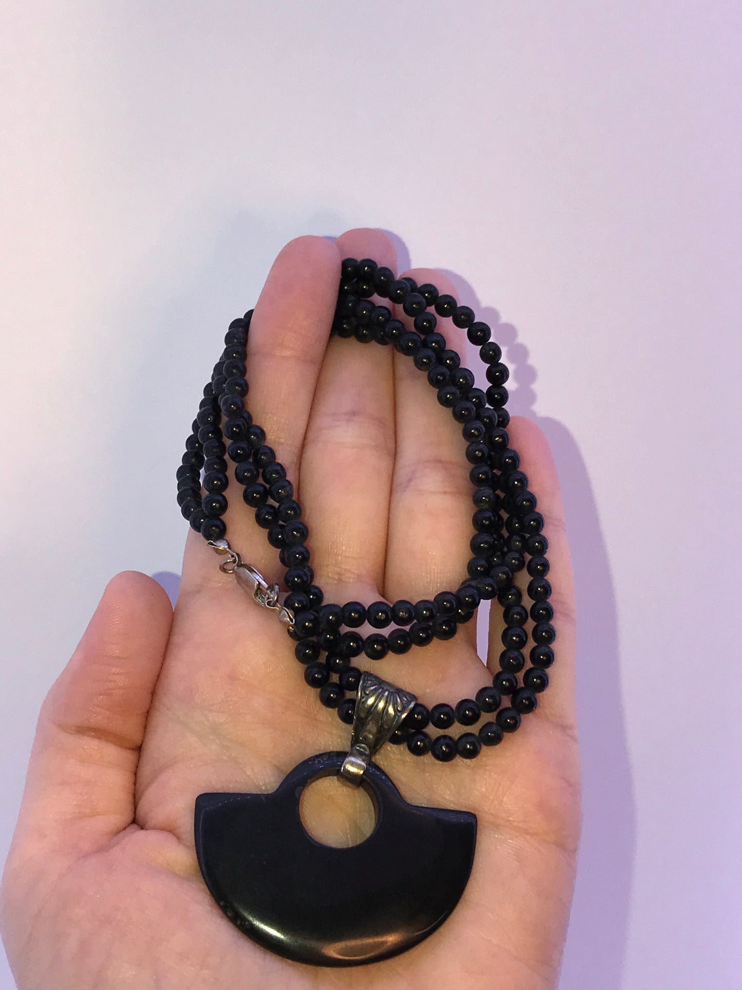 16" Black Obsidian Necklace