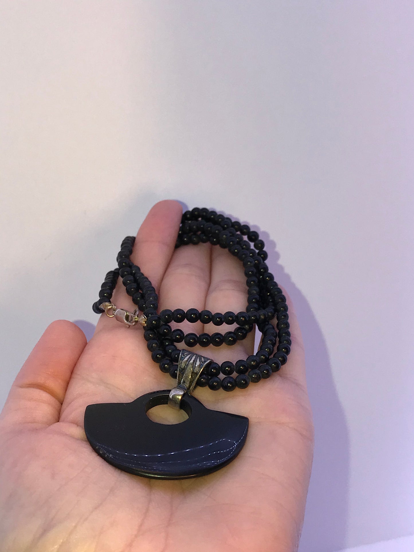 16" Black Obsidian Necklace