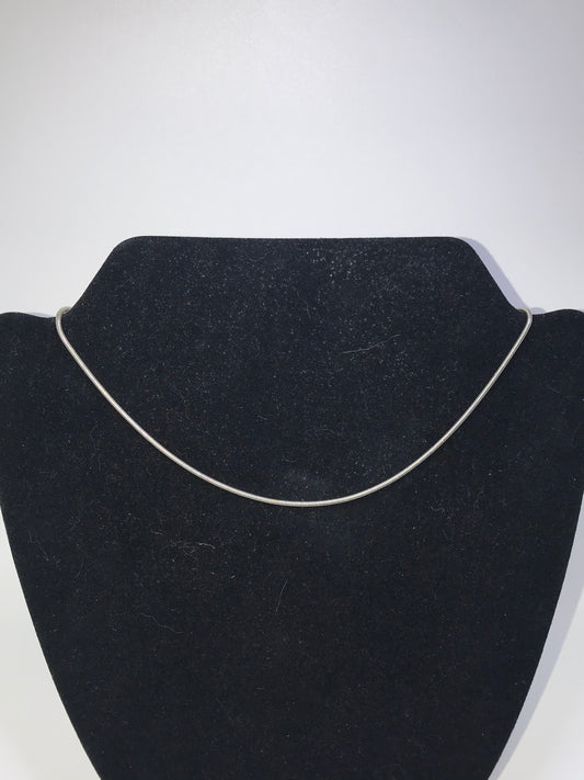 17" 2mm Pewter Snake Chain Necklace