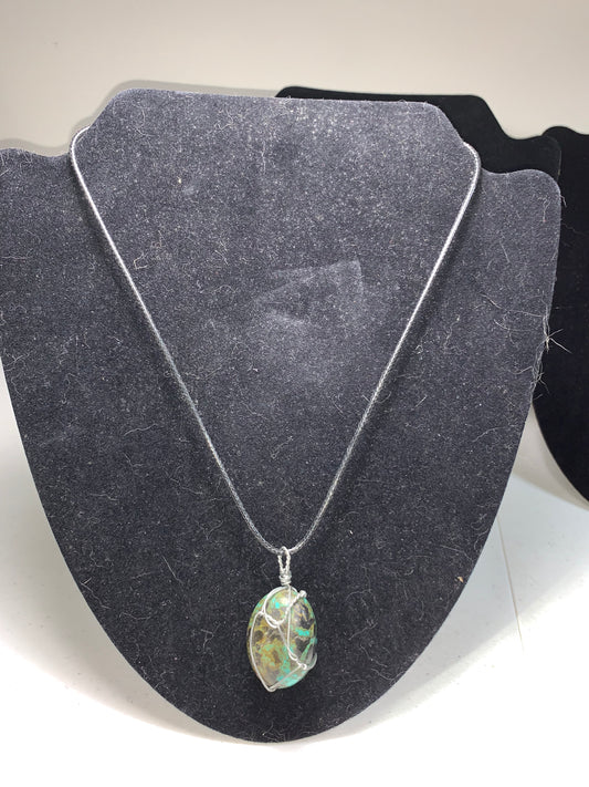 18" Turquoise Wire Wrap Necklace