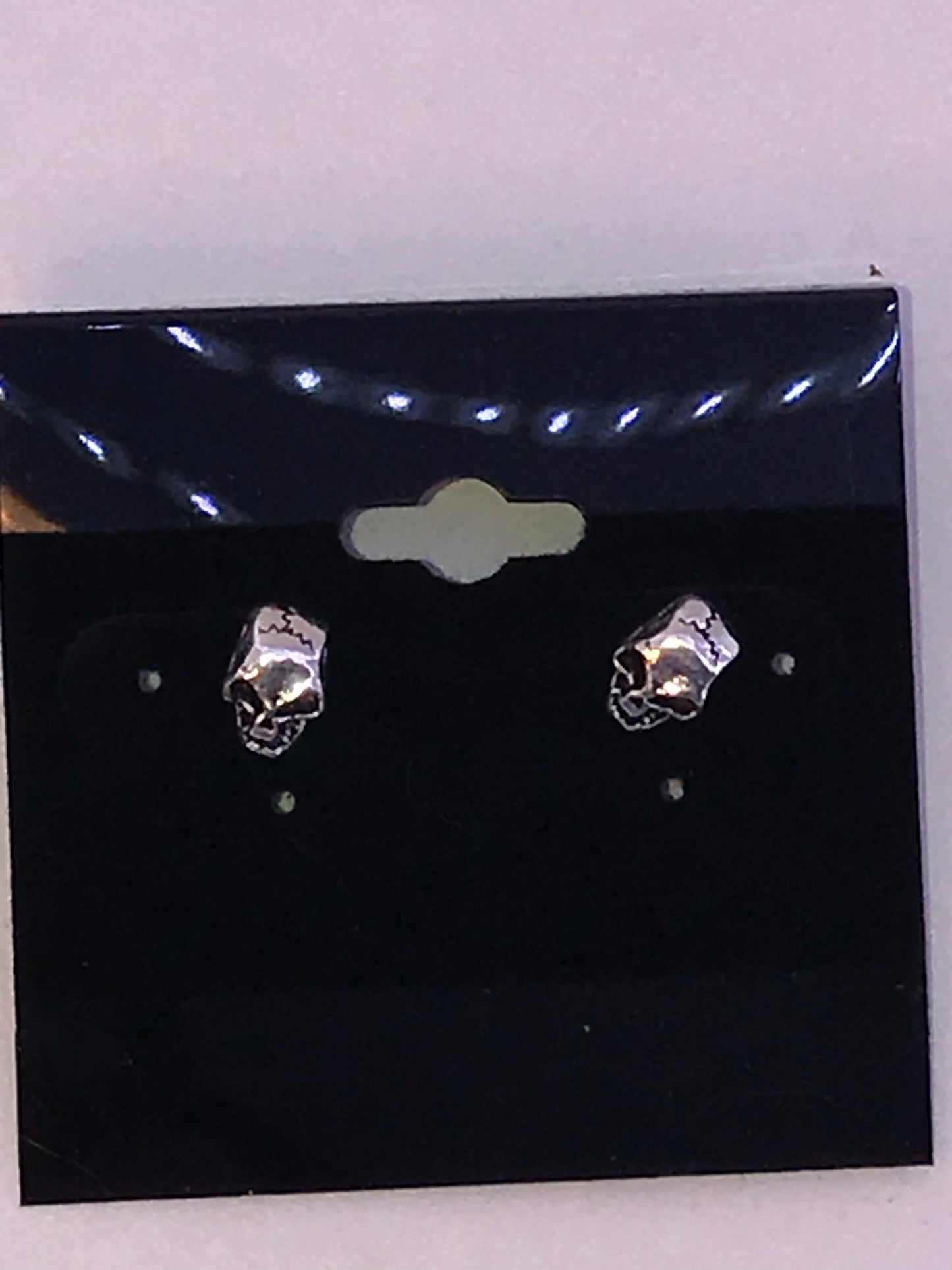 Sterling Silver Skull Post Earrings