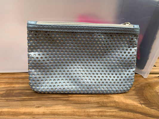 Ipsy Metallic Silver Makeup Bag