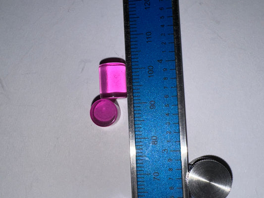 Purple 0 Gauge Uv Acrylic Straight Plugs