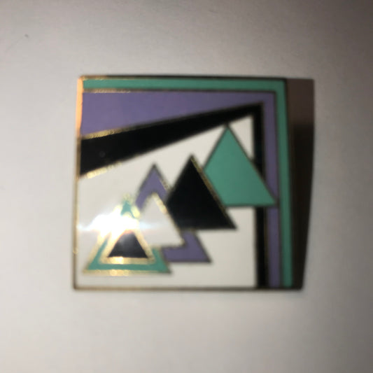 80's Style Graphic Square Pin