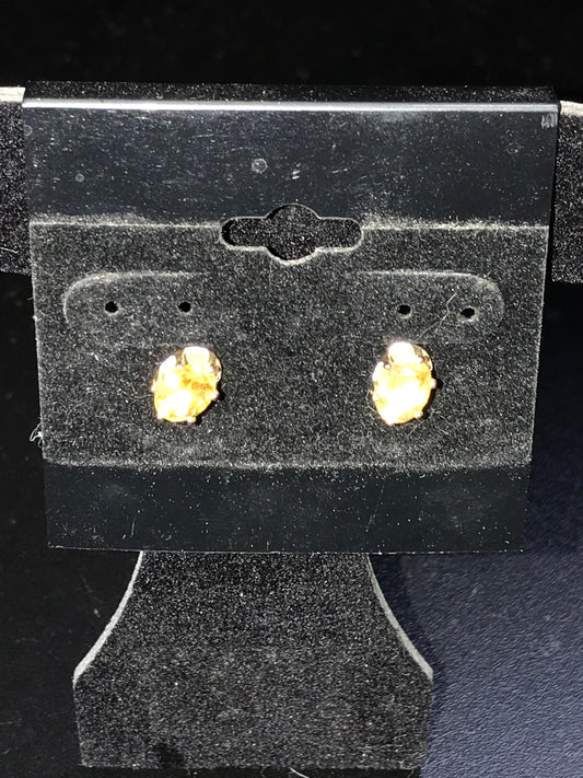 Sterling Silver Citrine Post Earrings