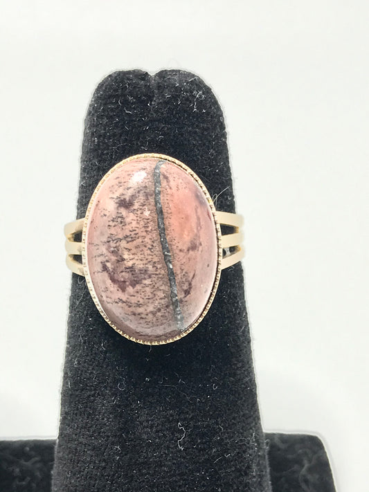 Rhodonite Sizeable Silver Ring