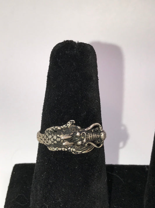 Sterling Silver Dragon Ring, Size 12 3/4