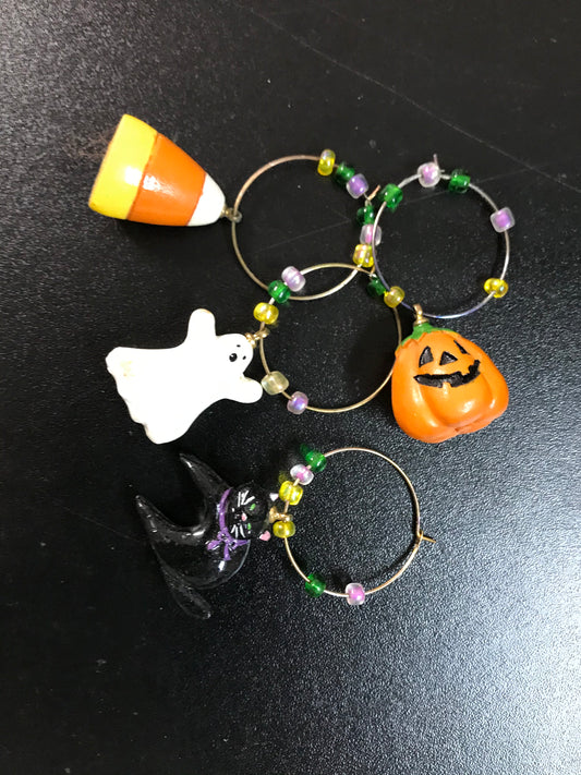 Halloween Wine Glass Stem Charms