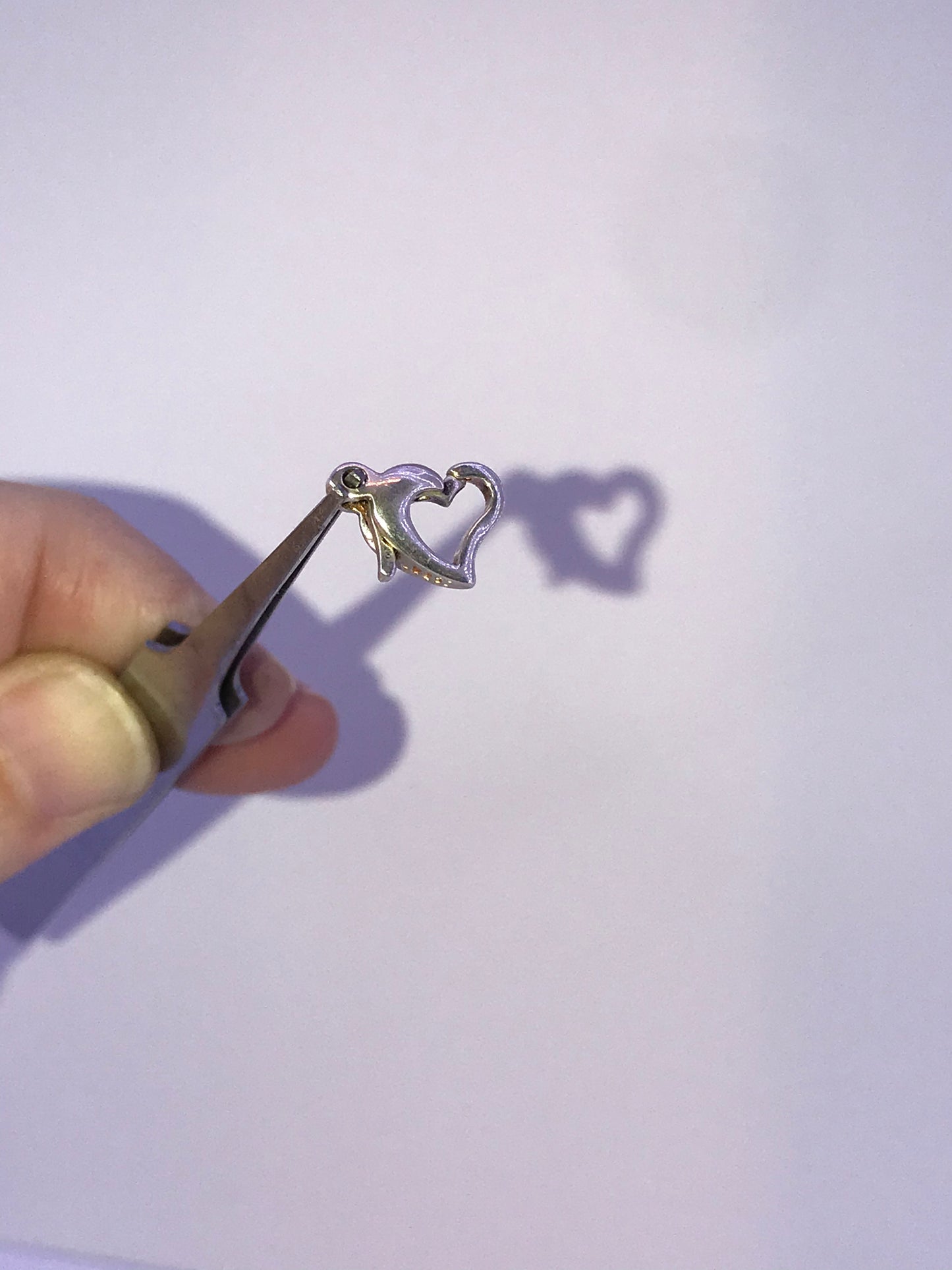 Sterling Silver Open Heart Lobster Clasp with Closed Ring