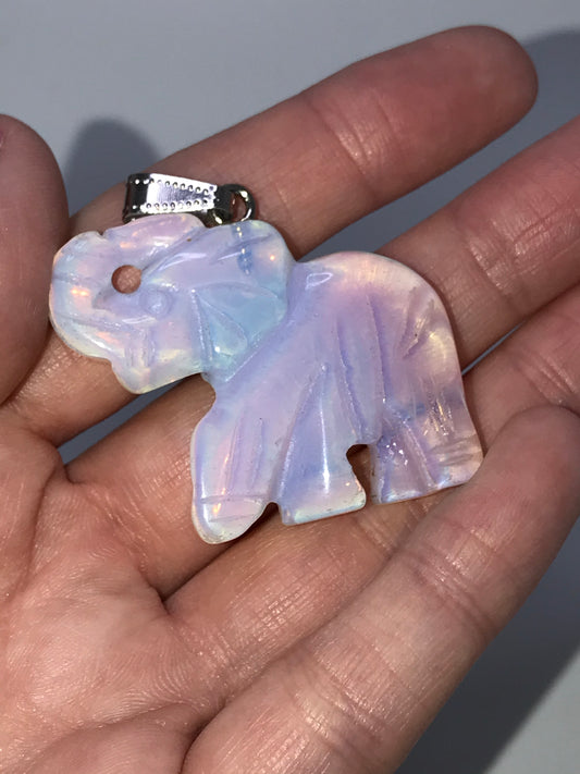 Opalite Elephant Pendant