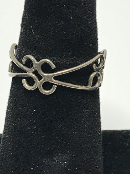 Sterling Silver Wire Ring, Size 10