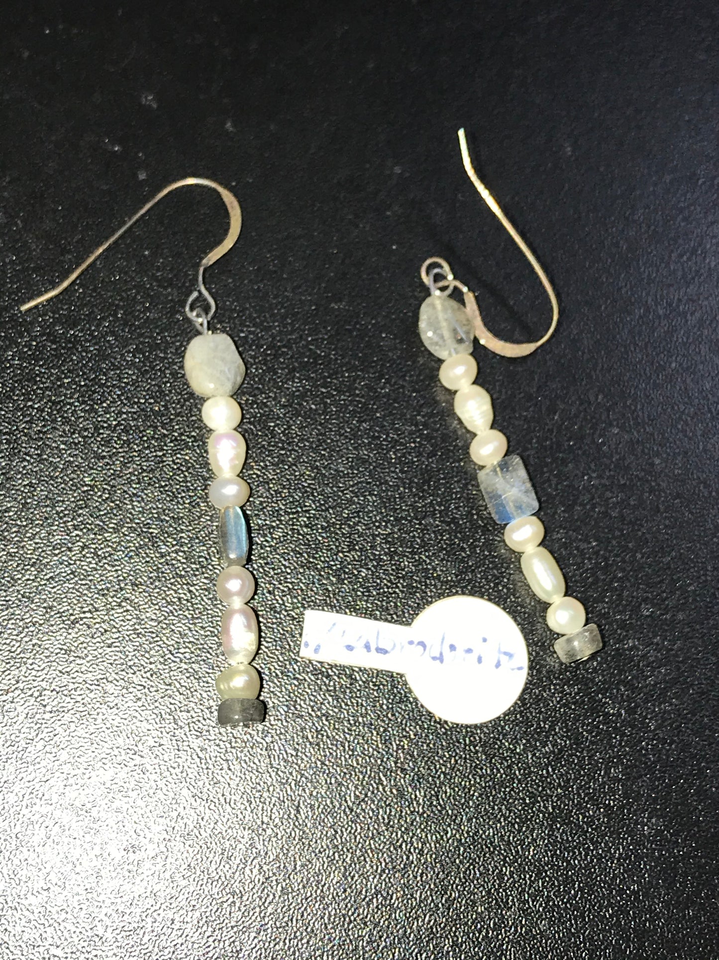 Labradorite And Pearl Earrings