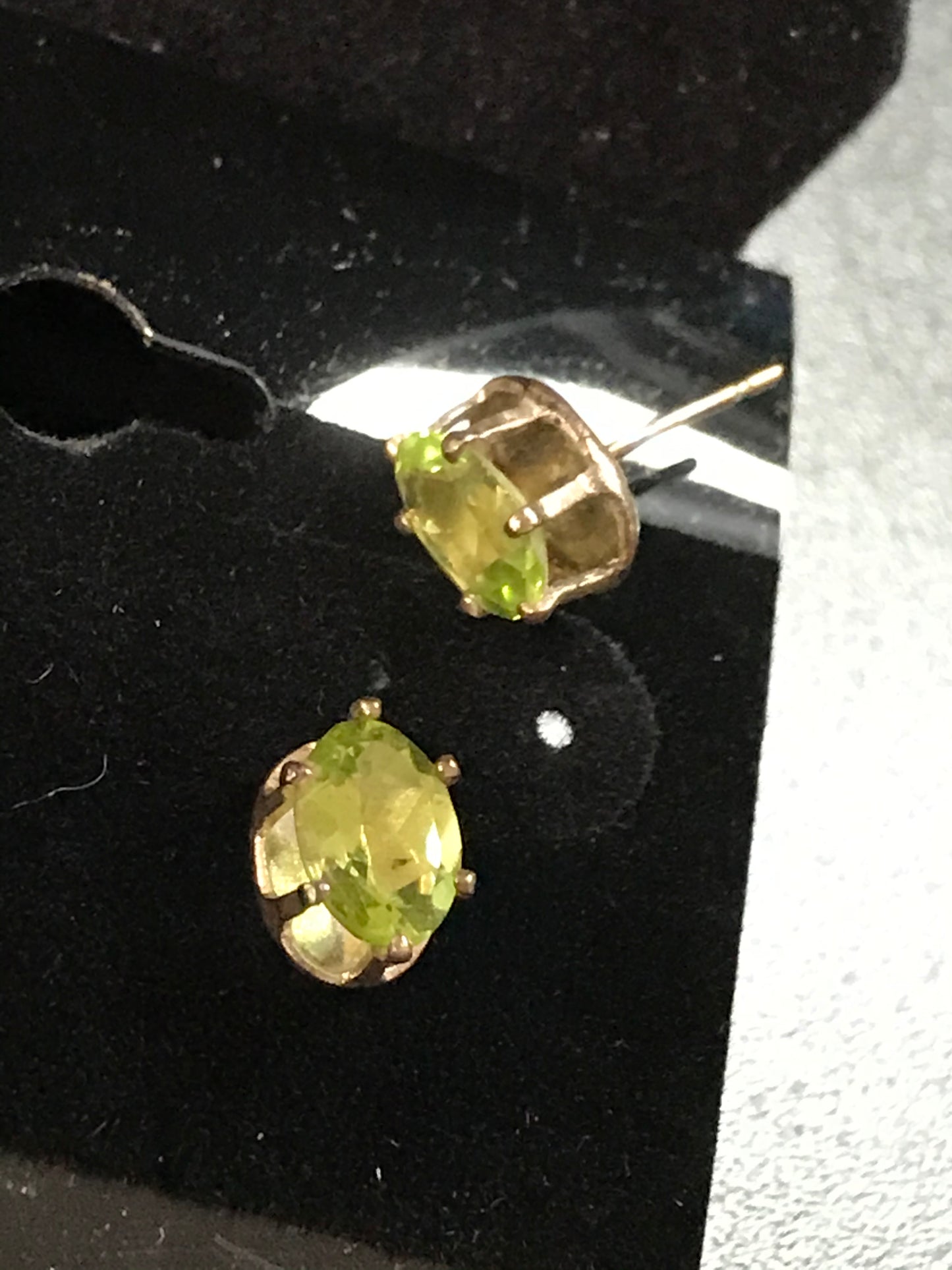 Sterling Silver Peridot Post Earrings