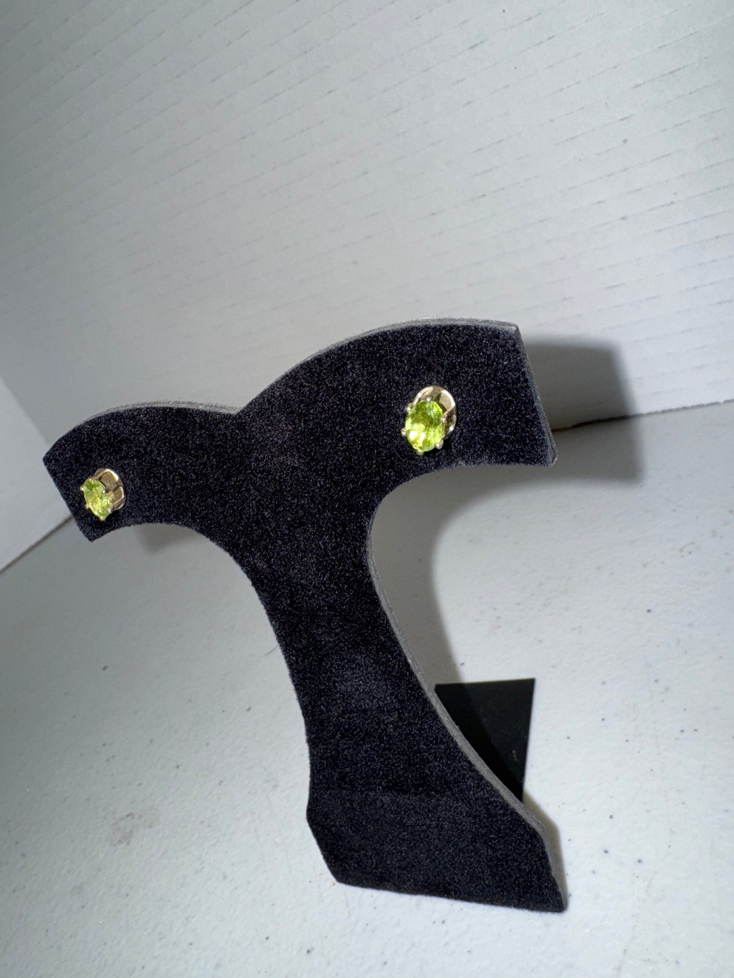 Sterling Silver Peridot Post Earrings