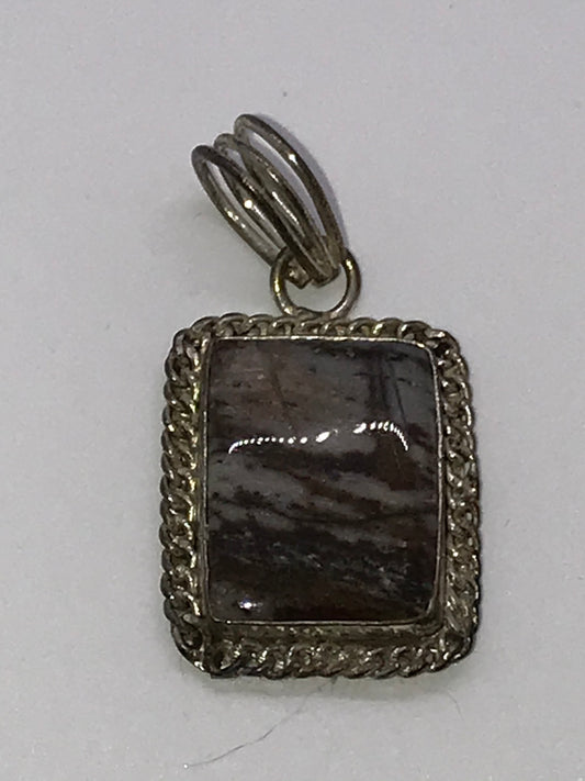 Silver Picasso Jasper Pendant