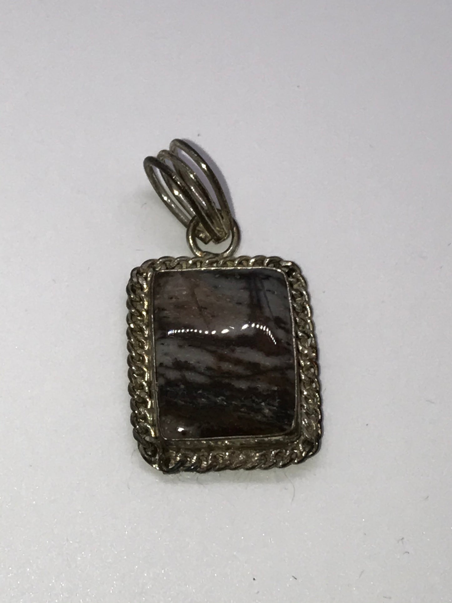 Silver Picasso Jasper Pendant