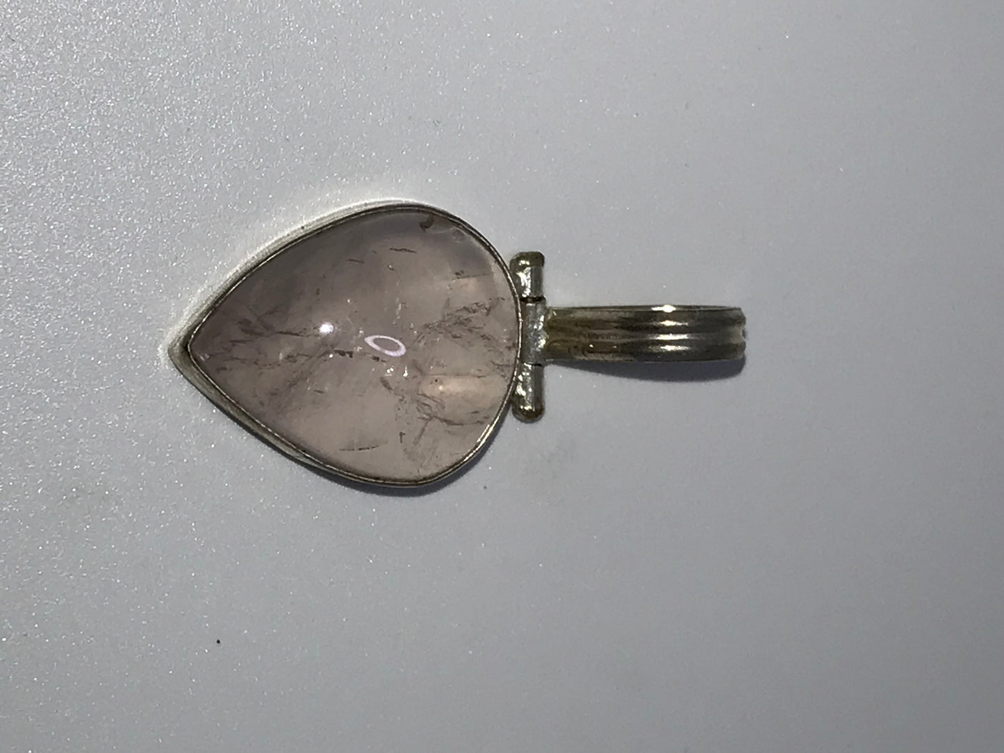 Pink Chalcedony Teardrop Pendant