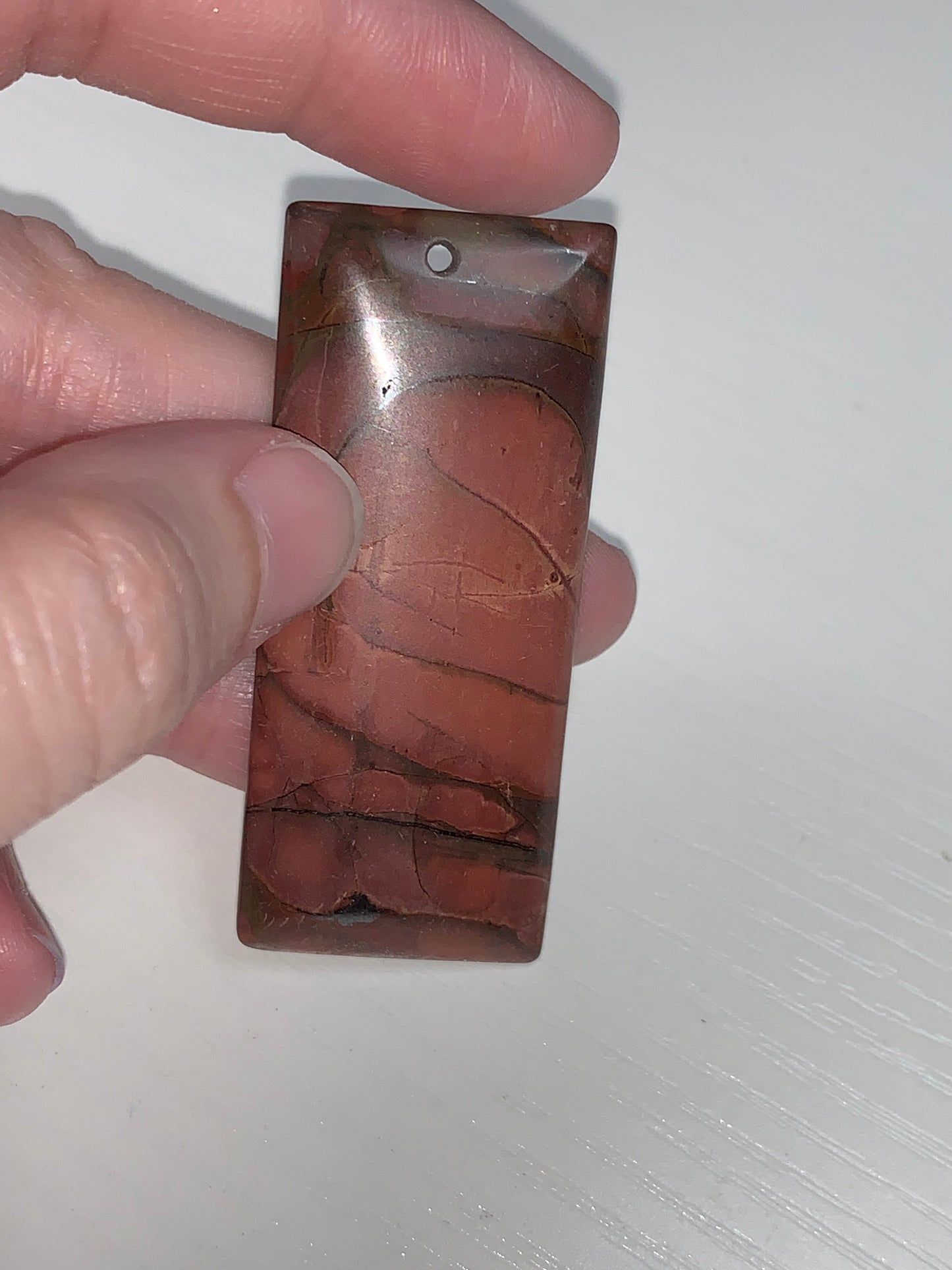 Rectangular Picasso Jasper Pendant