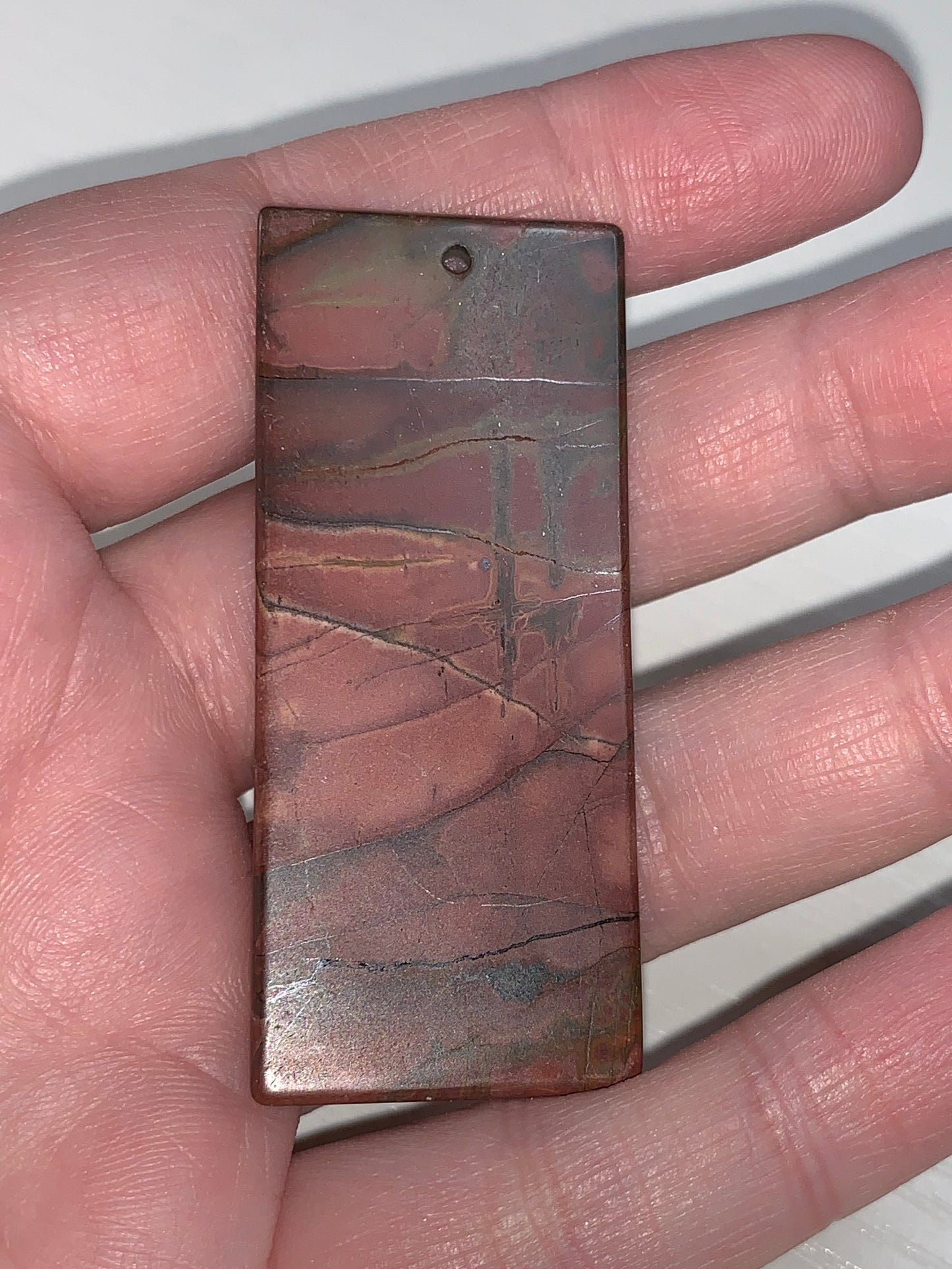 Rectangular Picasso Jasper Pendant