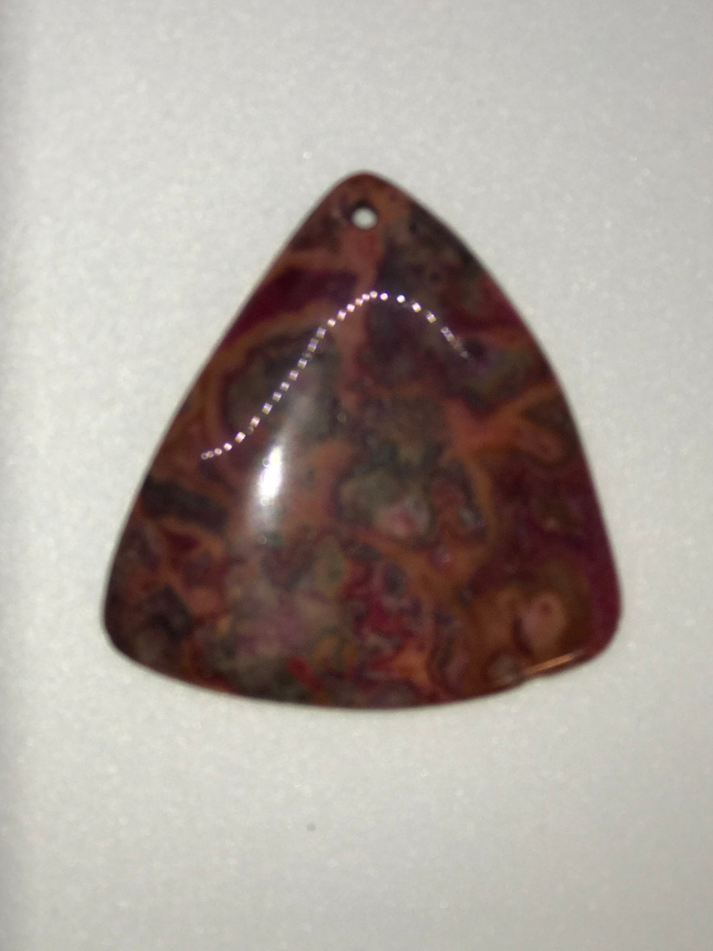 Red Triangular Sea Sediment Jasper Focal Drop