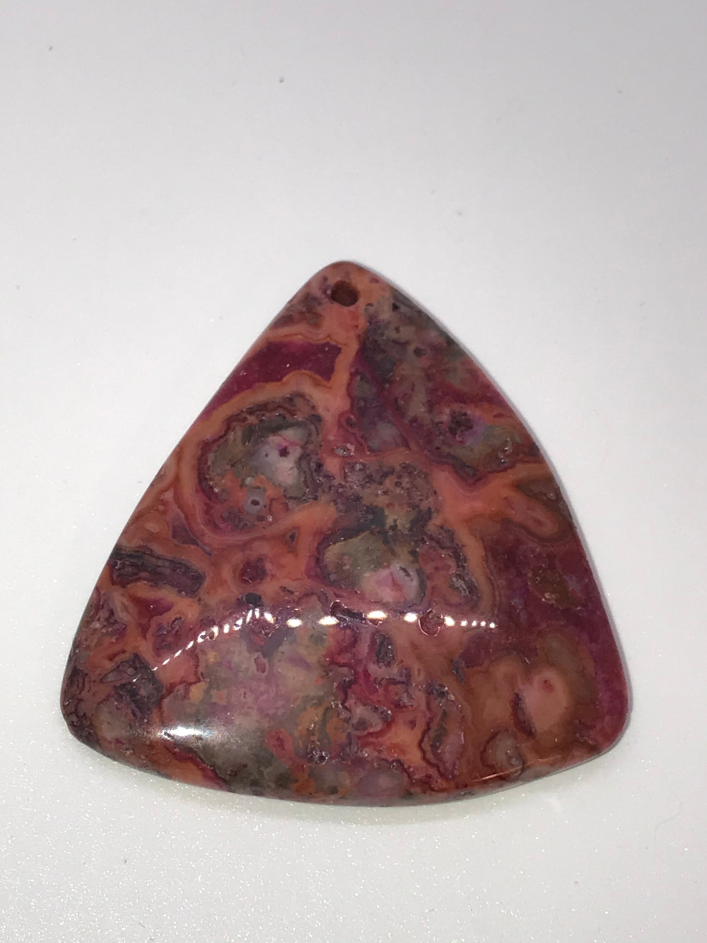 Red Triangular Sea Sediment Jasper Focal Drop