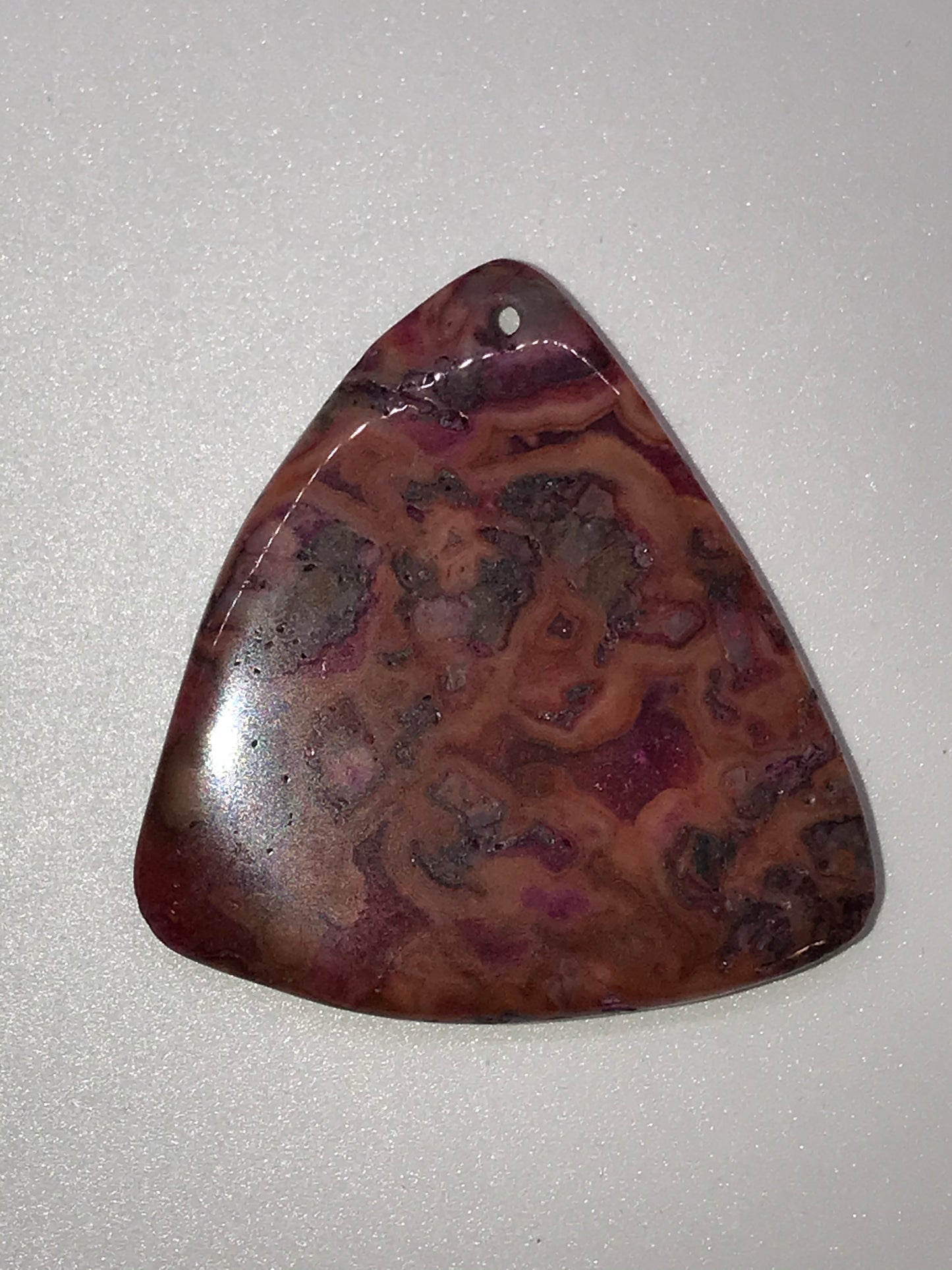 Red Triangular Sea Sediment Jasper Focal Drop