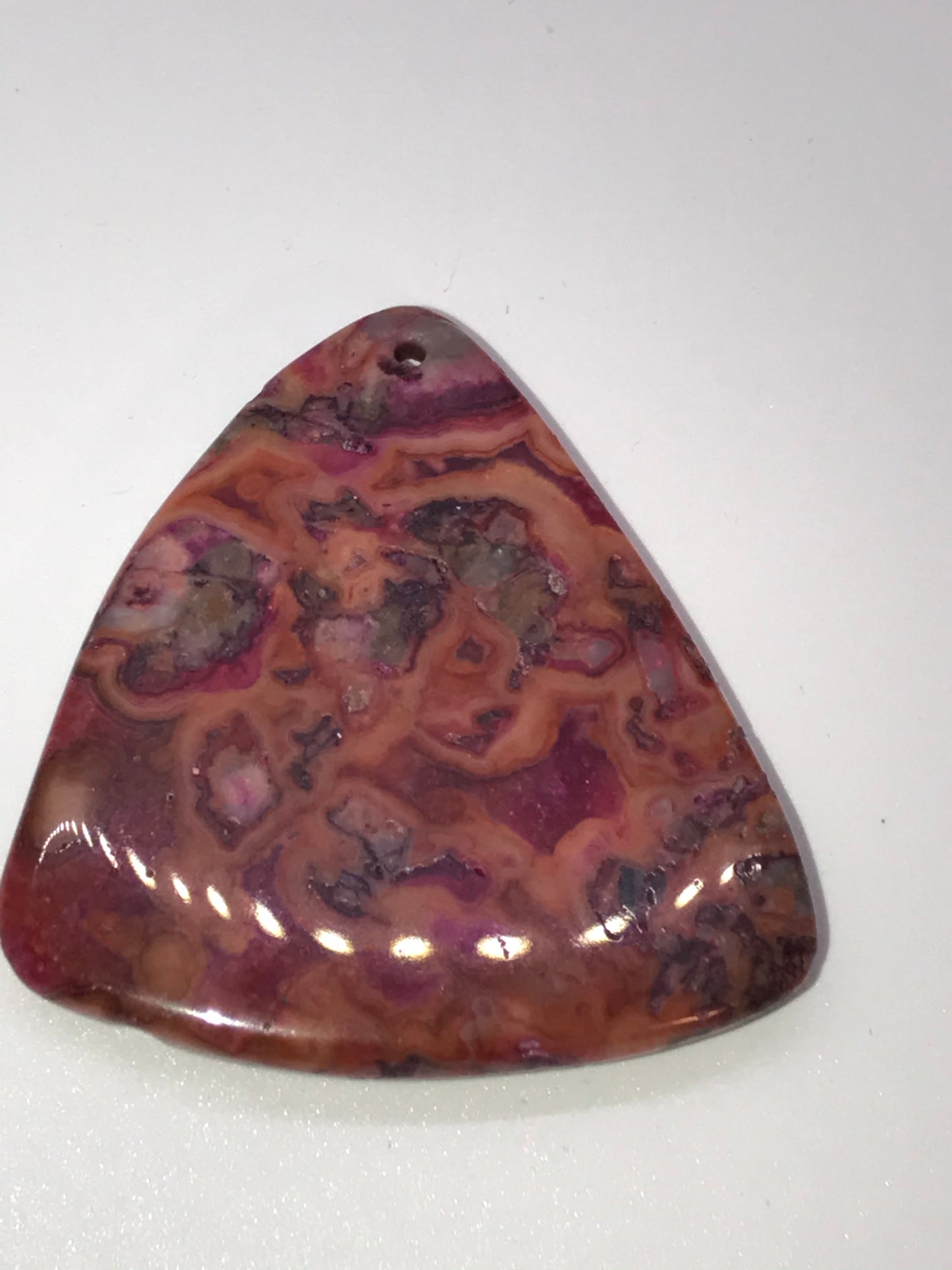 Red Triangular Sea Sediment Jasper Focal Drop