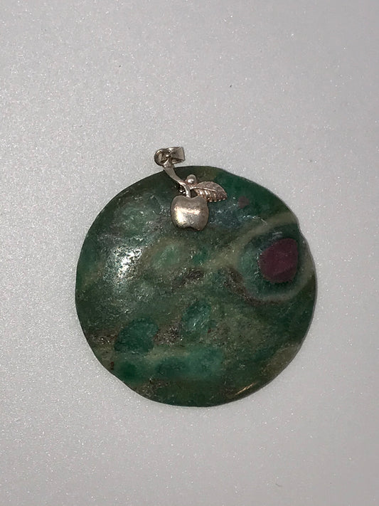 Natural Ruby In Fuchsite Pendant