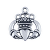 Sterling Silver Small Claddagh Pendant