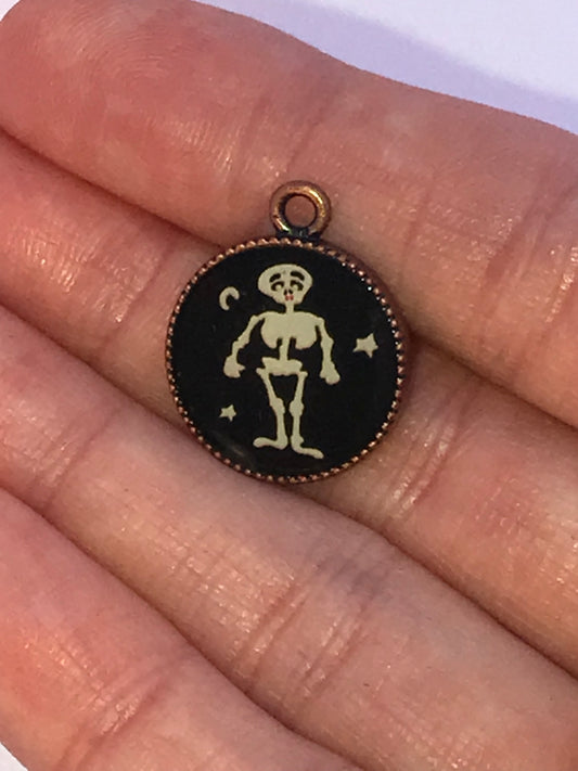 Cute Brass Skeleton Charm