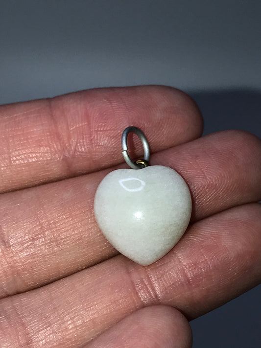 Snowy Quartz Heart Pendant