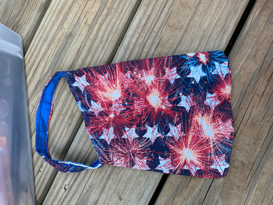 Handmade Red, White, and Blue Sparkly Star Purse