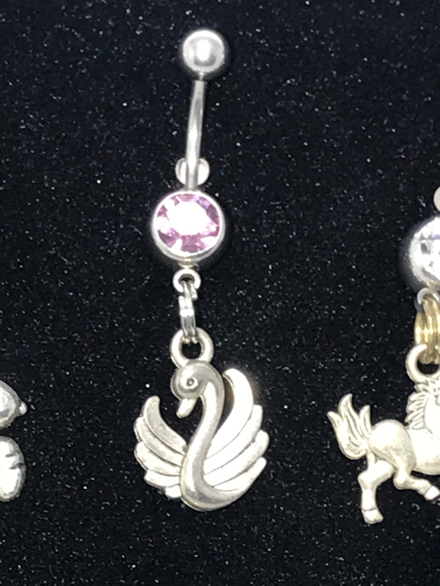 Swan Dangle Belly Ring