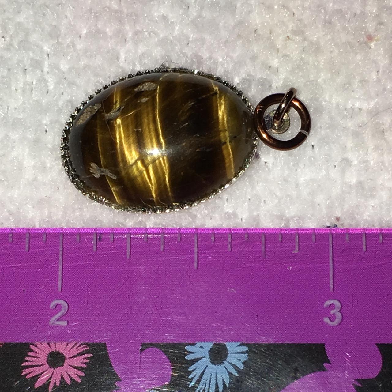 Tigerseye Oval Cabochon Pendant