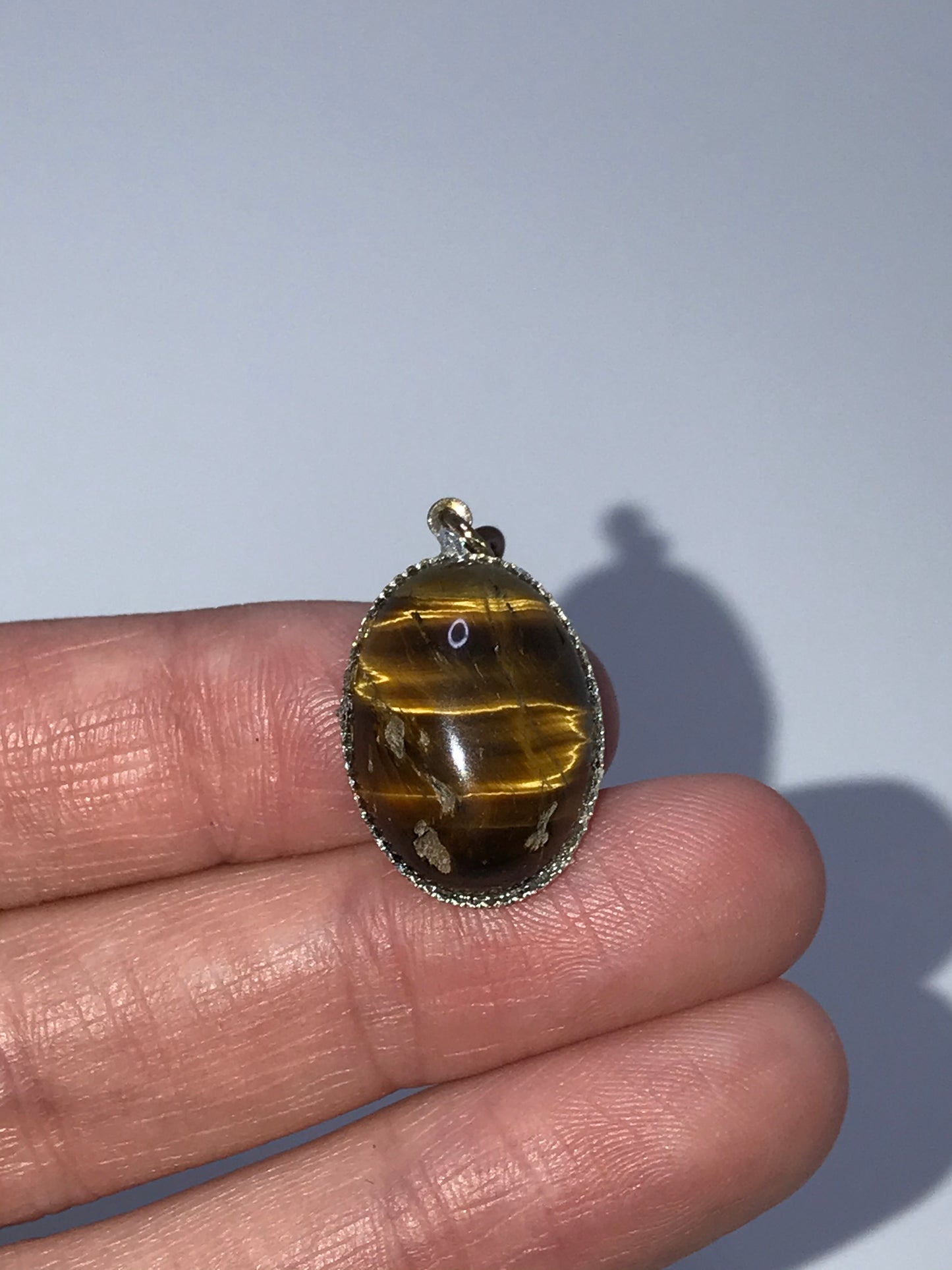 Tigerseye Oval Cabochon Pendant