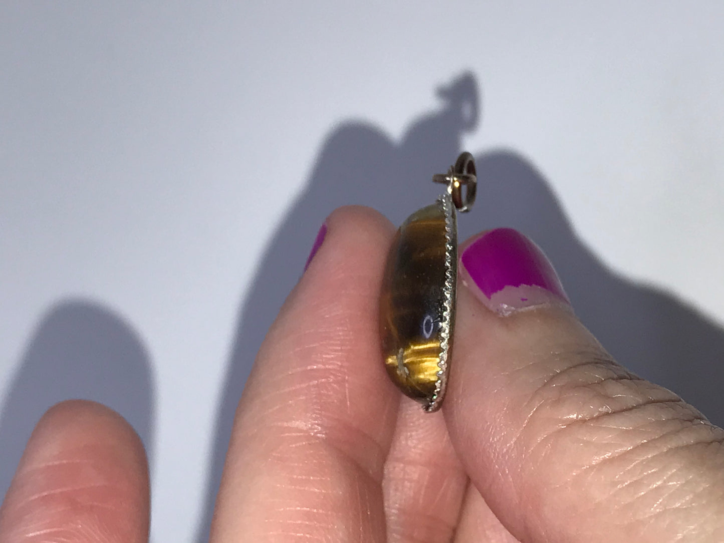 Tigerseye Oval Cabochon Pendant