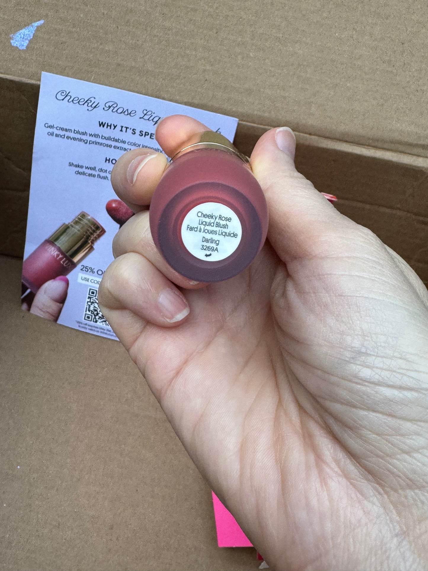 Winky Lux Cheeky Rose Liquid Blush in Darling, BNIB