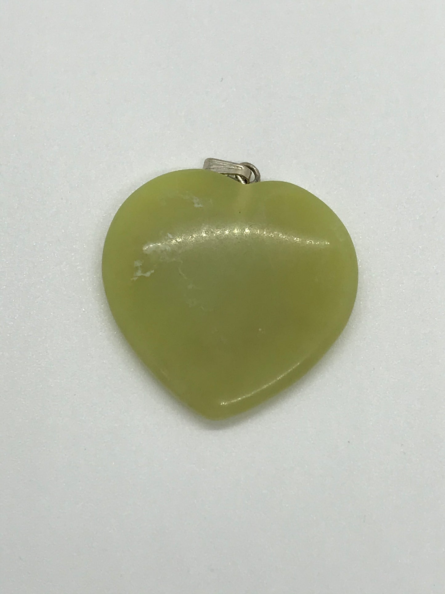 Yellow New Jade Heart Pendant