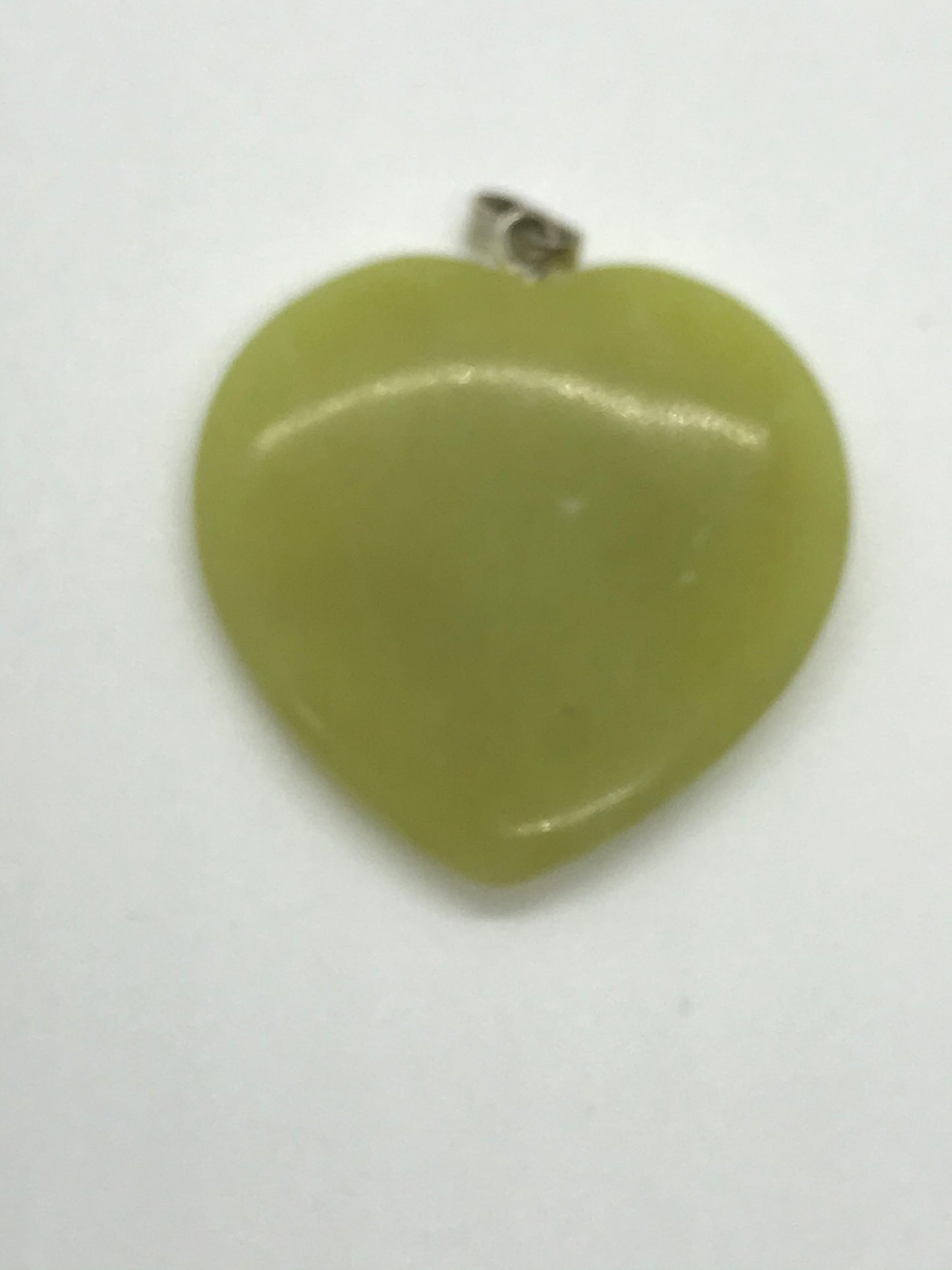 Yellow New Jade Heart Pendant