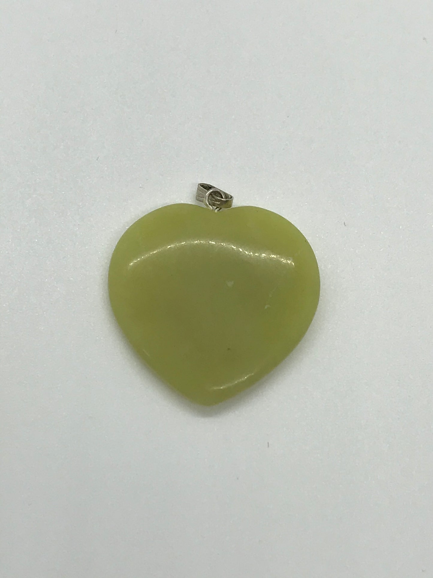 Yellow New Jade Heart Pendant