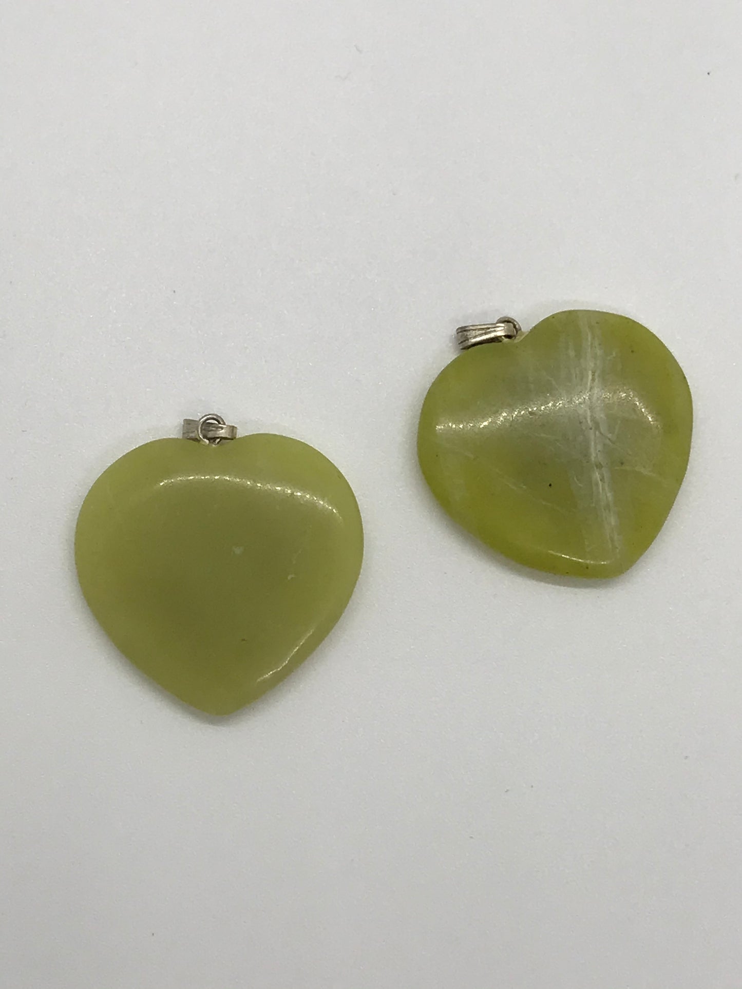 Yellow New Jade Heart Pendant