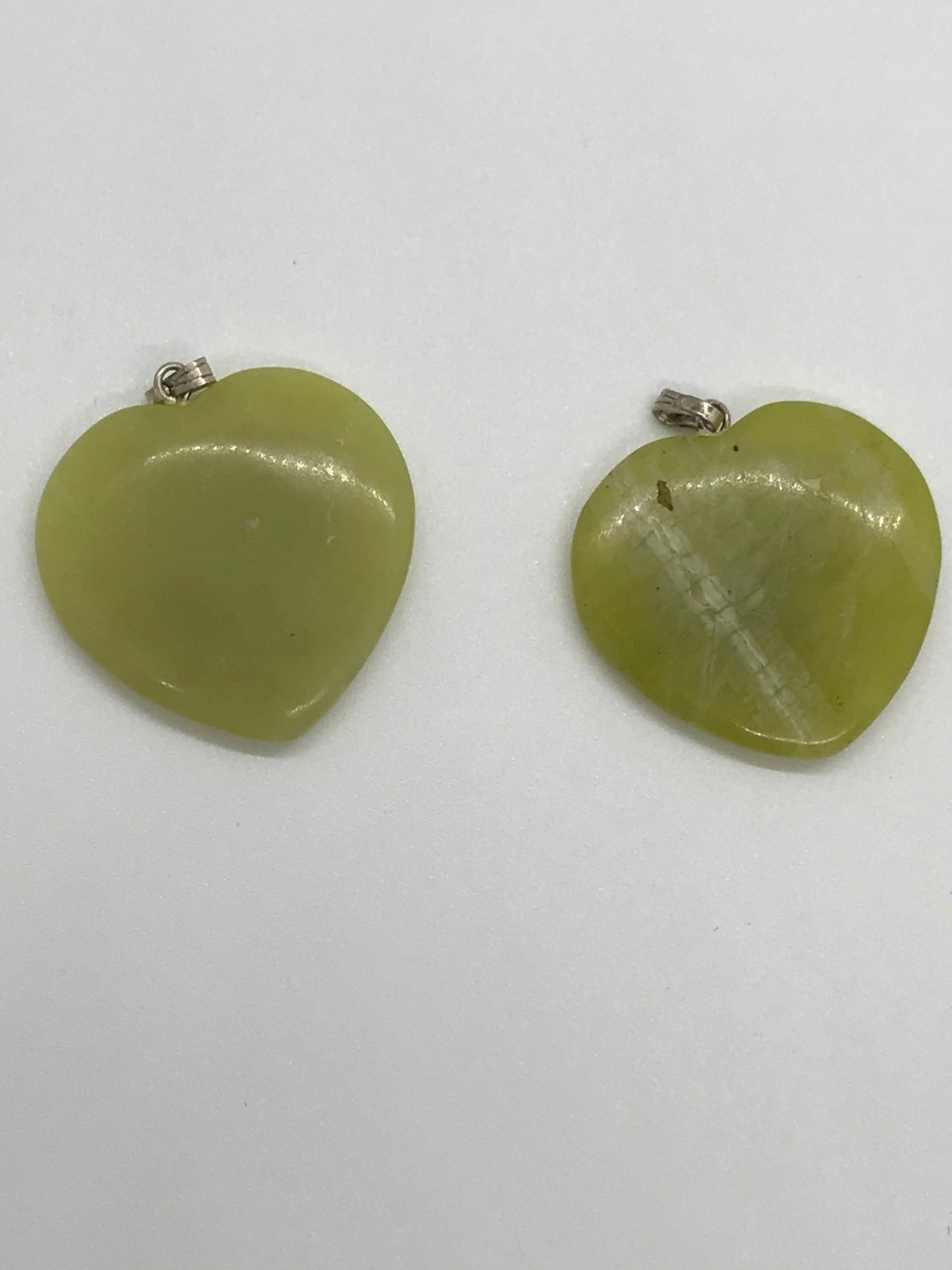 Yellow New Jade Heart Pendant