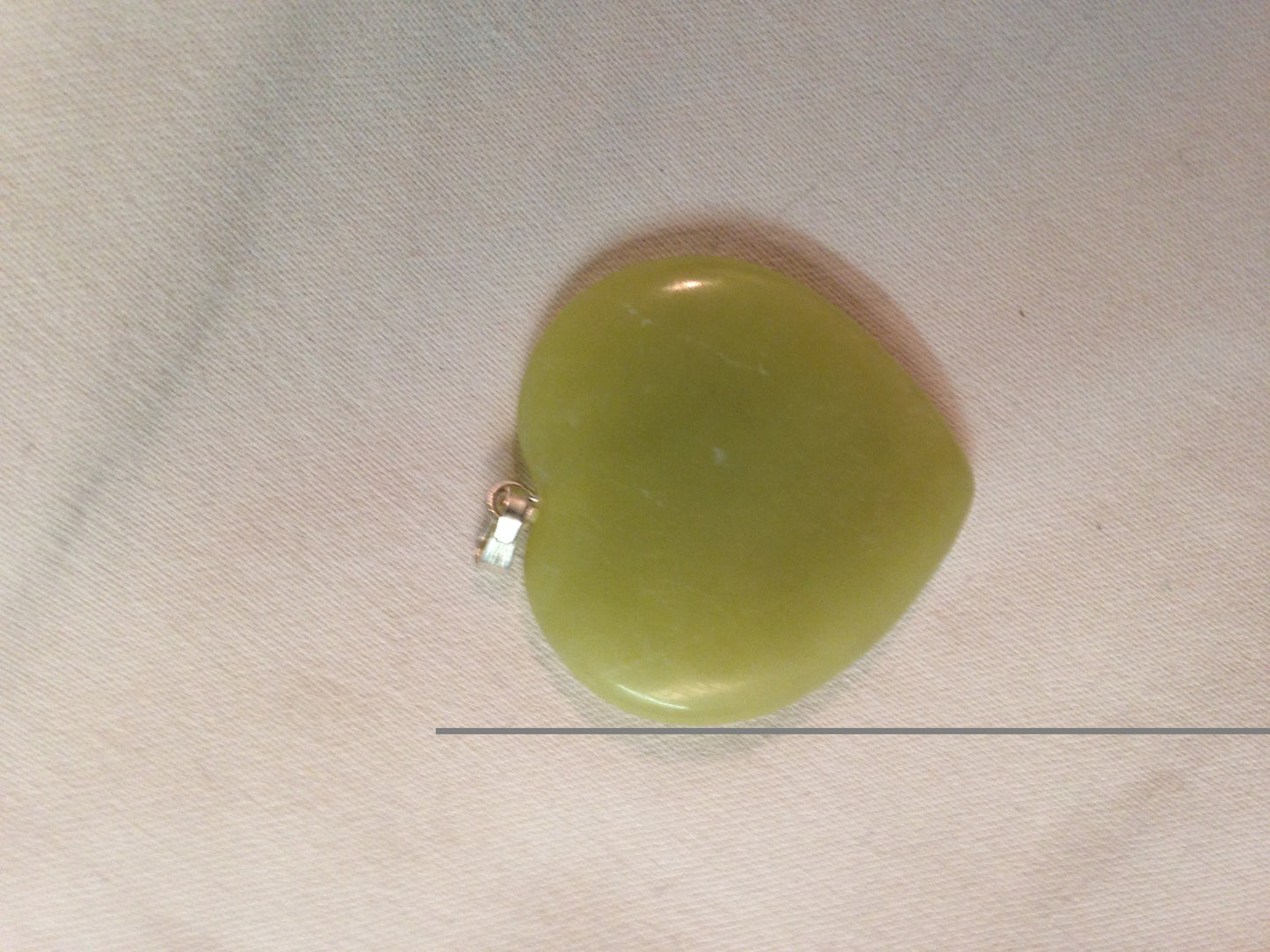 Yellow New Jade Heart Pendant