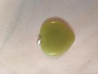 Yellow New Jade Heart Pendant