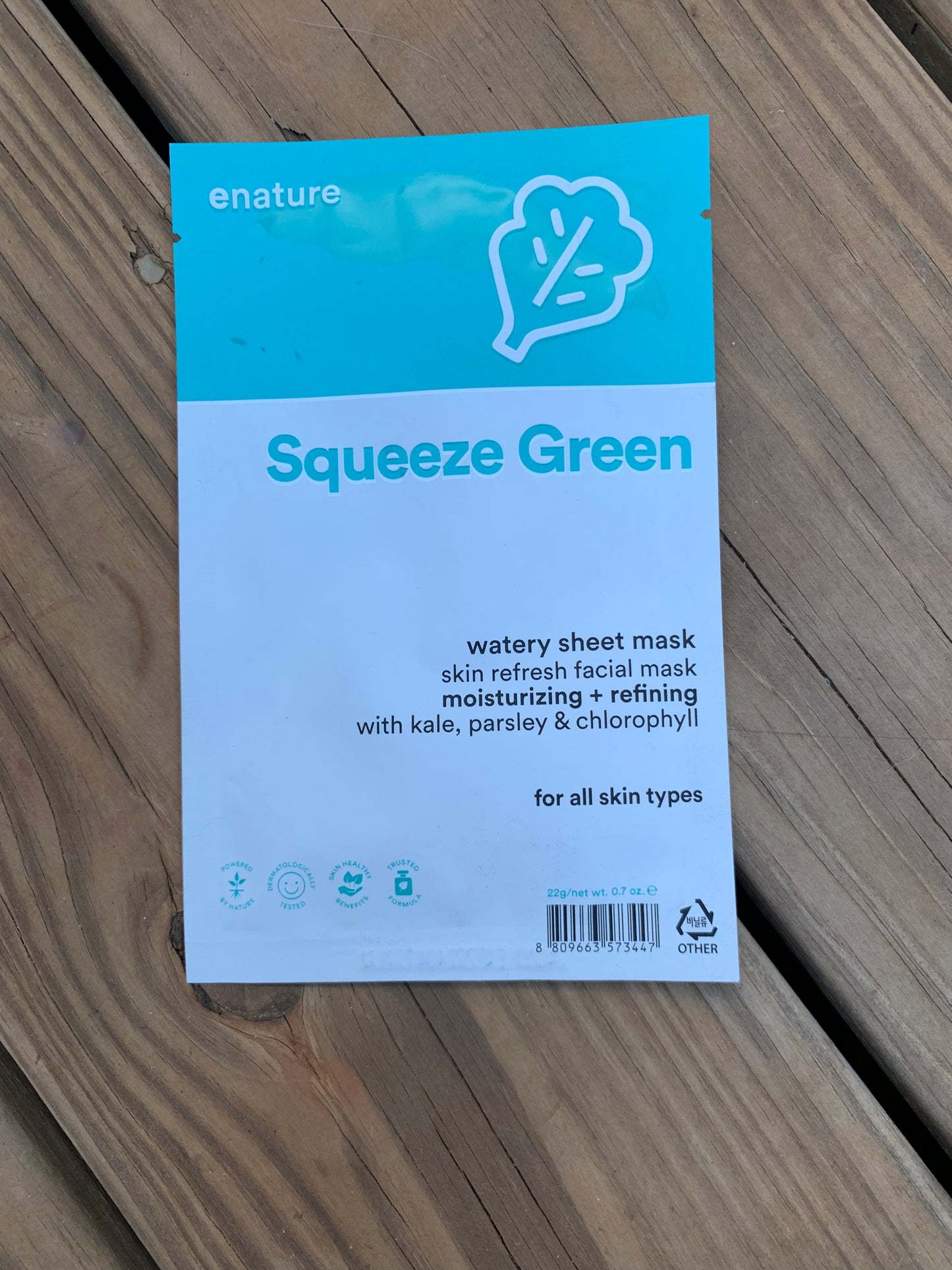 ENATURE Cica Herb Restore and Squeeze Green Watery Sheet Mask Duo