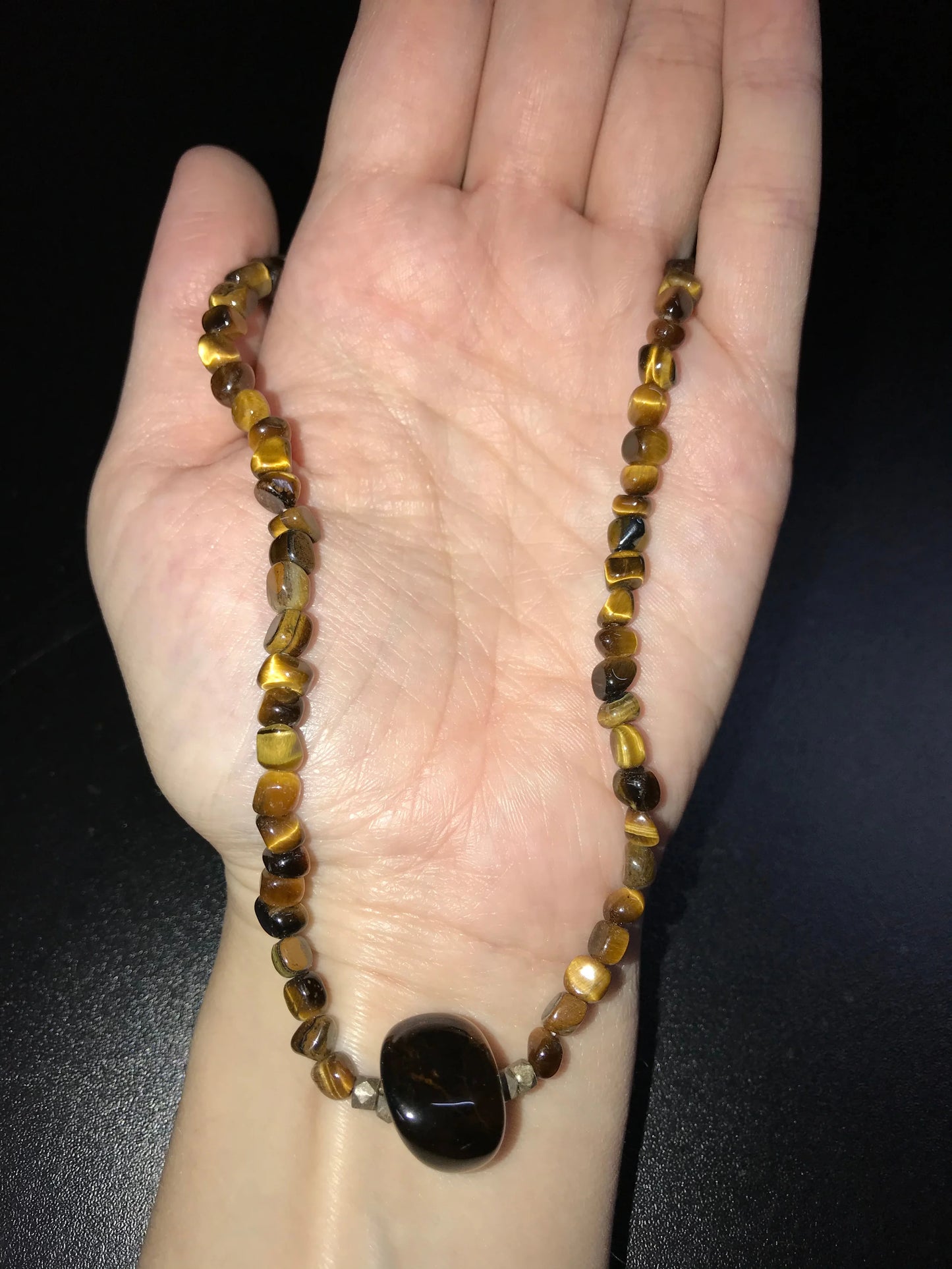 17" Tigerseye Beaded Necklace