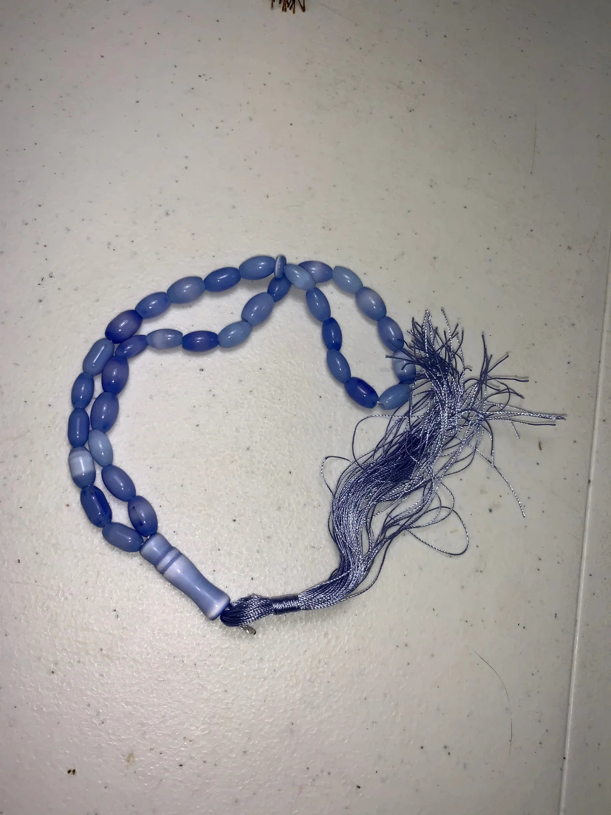 13" long Blue Catseye Prayer Beads