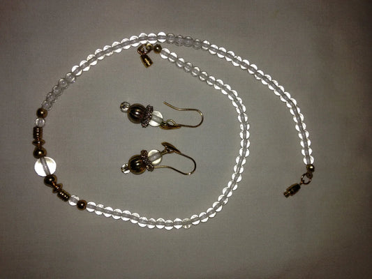 14 1/2" Necklace With Matching Earrings